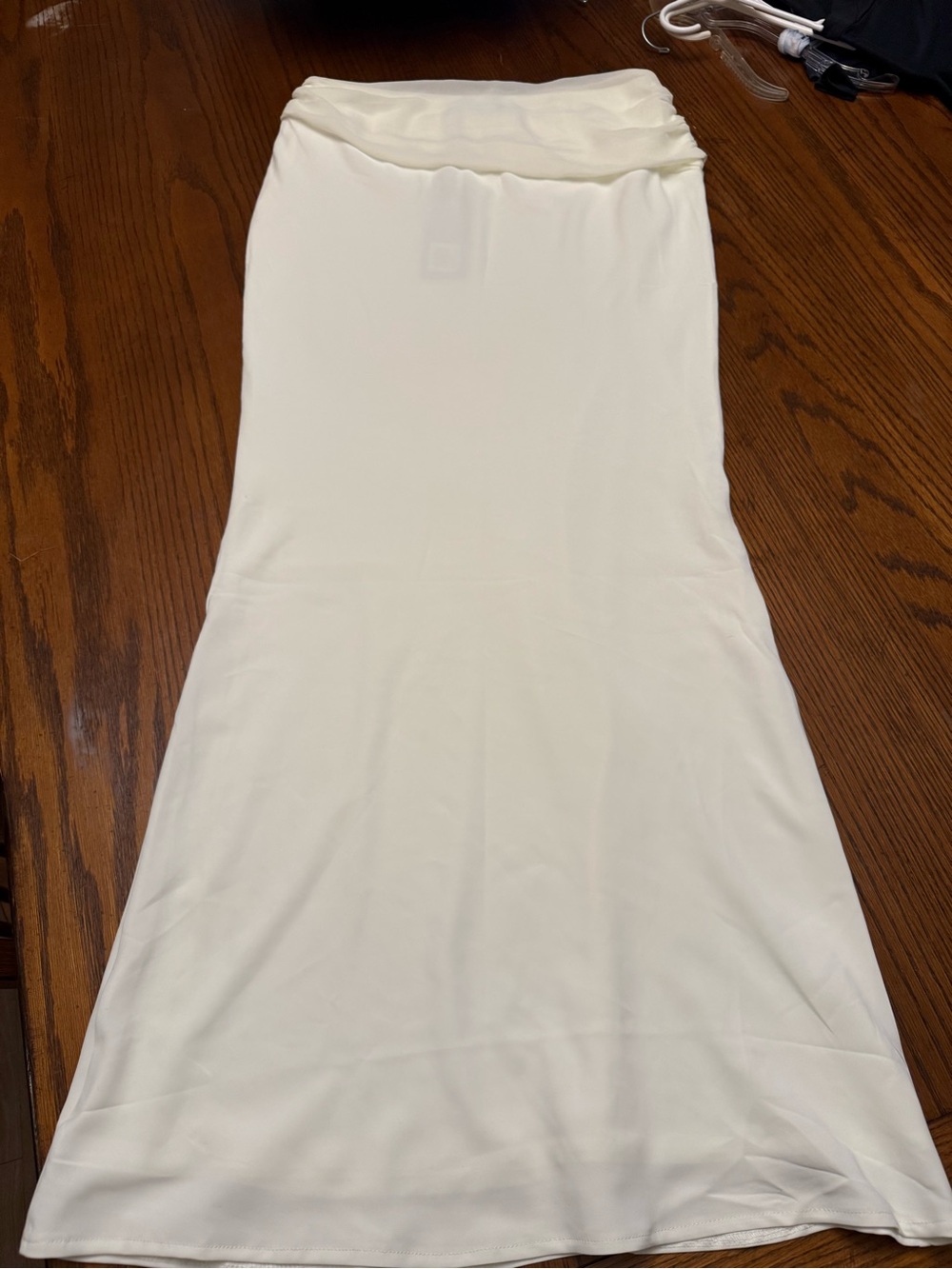 White Fox Stand and Stare Boutique White Maxi Skirt with Side Zipper - Picture 3 of 8